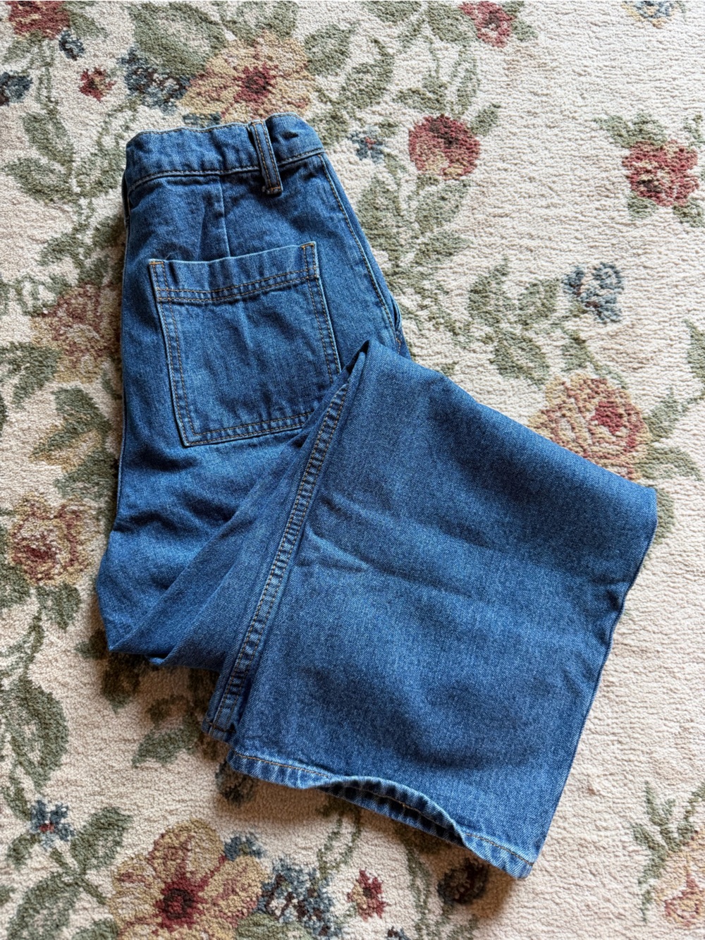 Classic American Apparel High-Waist Cropped Wide Leg Jeans Medium Wash 25